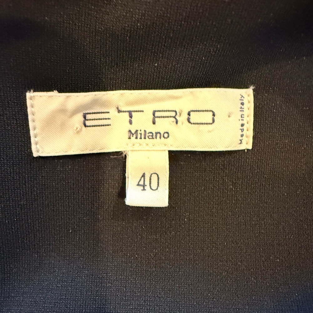 Etro Black Sleeveless Laser-Cut Yoke Shift Dress - Picture 13 of 13